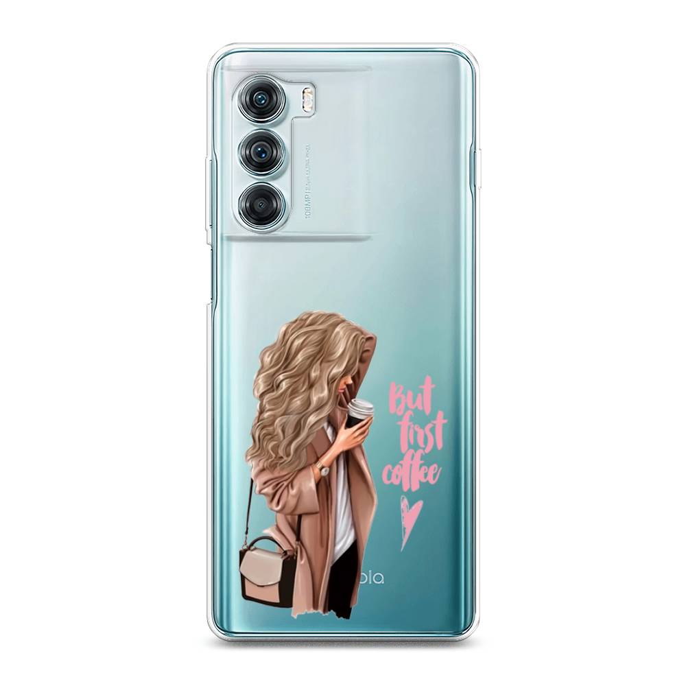 

Силиконовый чехол "Девушка с кофе" на Moto Edge S30, Девушка с кофе