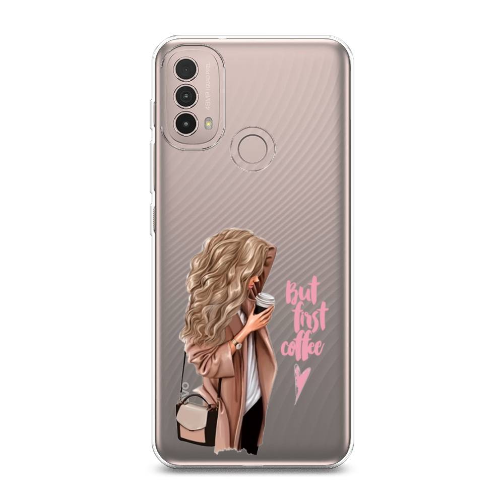 

Силиконовый чехол "Девушка с кофе" на Lenovo K14 Plus, Девушка с кофе
