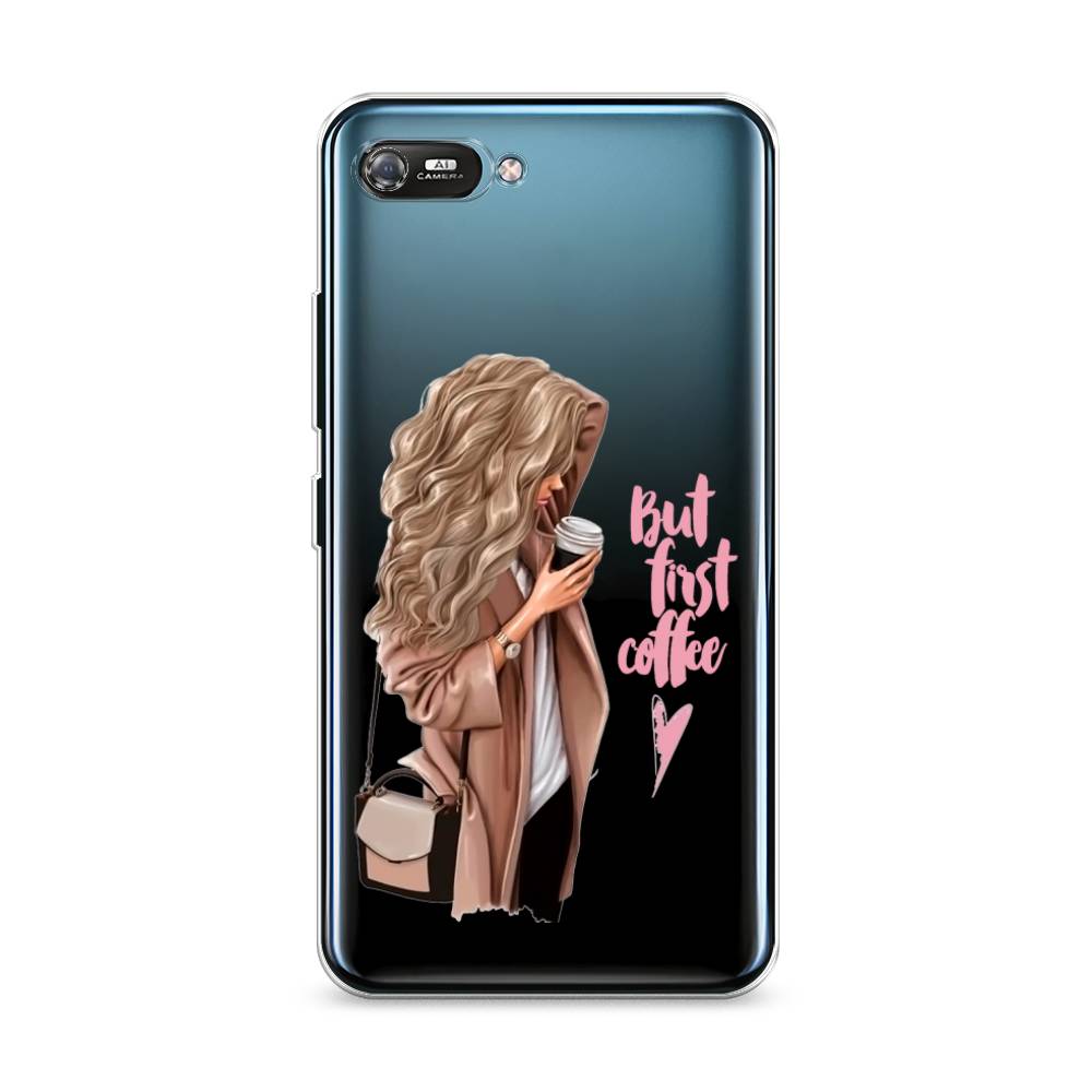 

Силиконовый чехол "Девушка с кофе" на Itel A25, Девушка с кофе