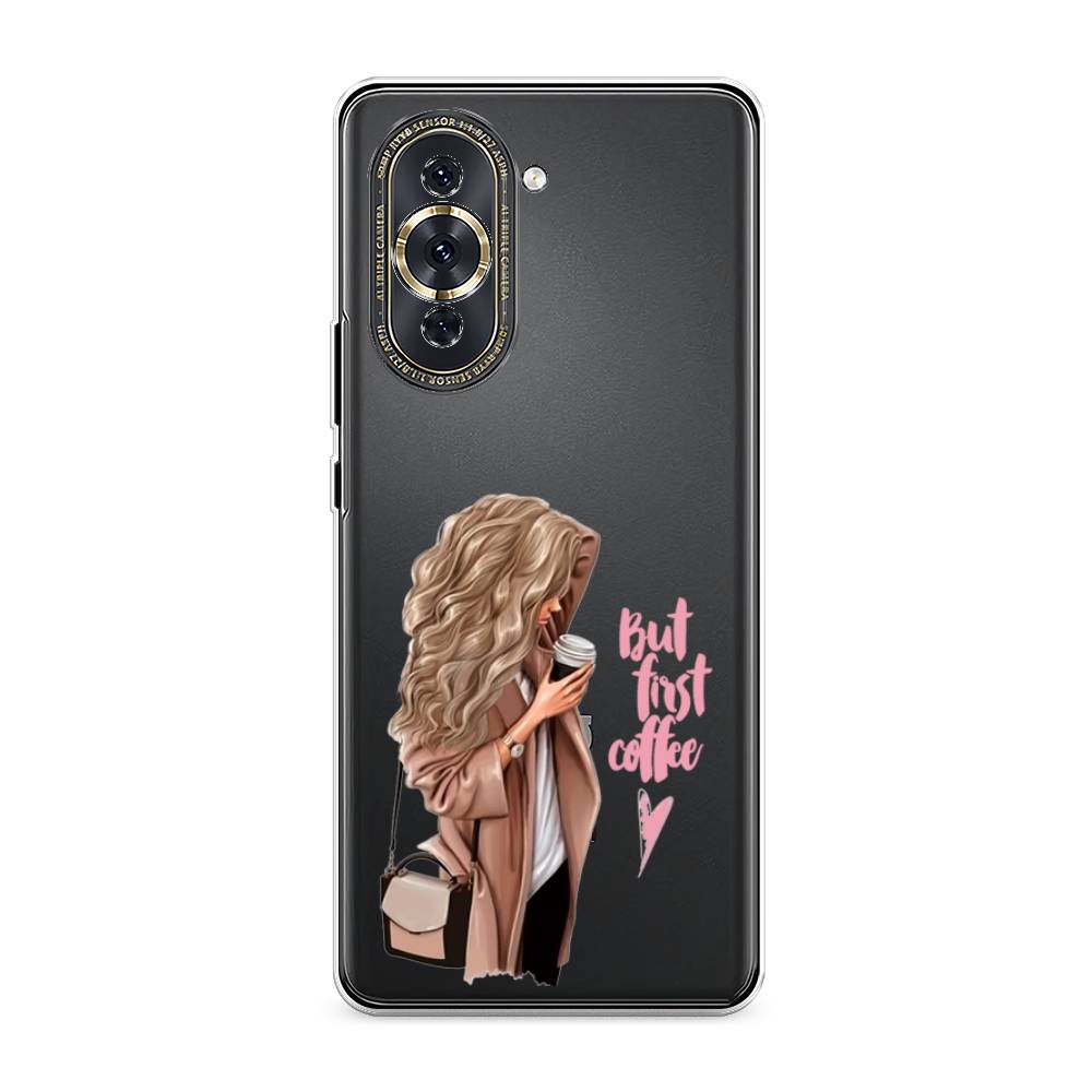 

Силиконовый чехол "Девушка с кофе" на Huawei Nova 10 Pro, Девушка с кофе