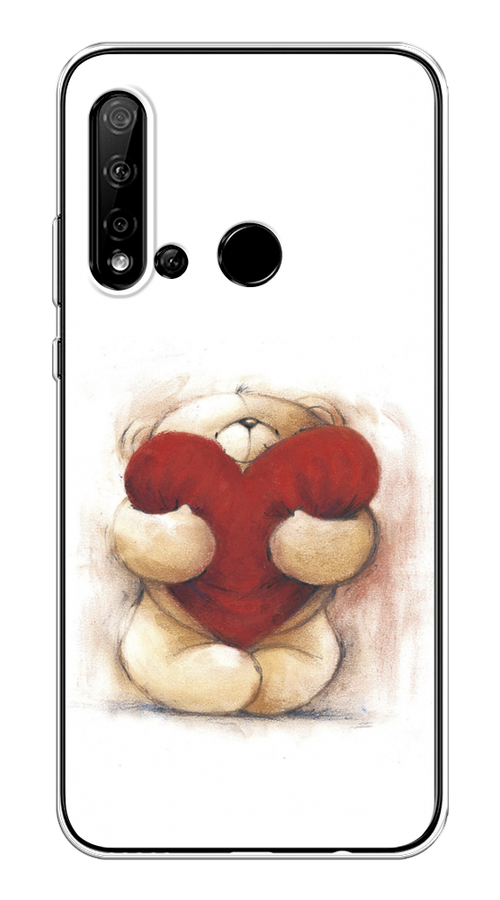 

Чехол Awog на Huawei P20 lite 2019 "Мишка с сердцем 1", Белый;красный;бежевый, 69750-6