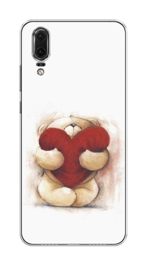 

Чехол Awog на Huawei P20 "Мишка с сердцем 1", Белый;красный;бежевый, 64350-6