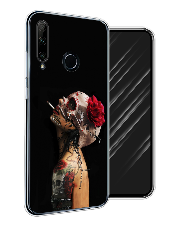 

Чехол Awog на Huawei P Smart Plus 2019 "Мишка с сердцем 1", Белый;красный;бежевый, 69250-6