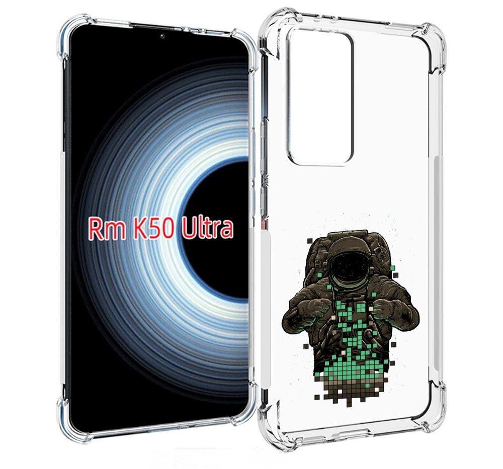 

Чехол MyPads космонавт с пикселями для Xiaomi 12T / Redmi K50 Ultra, Прозрачный, Tocco
