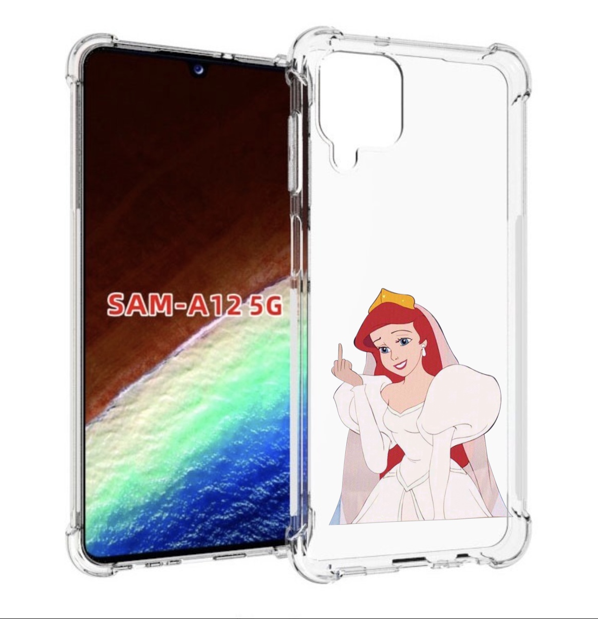 

Чехол MyPads принцесса-Русалочка-Ариель женский для Samsung Galaxy A12 (SM-A125F) 2020, Прозрачный, Tocco