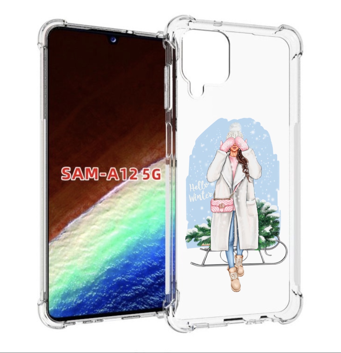 фото Чехол mypads привет-зима женский для samsung galaxy a12 (sm-a125f) 2020/21/a12 nacho sm...