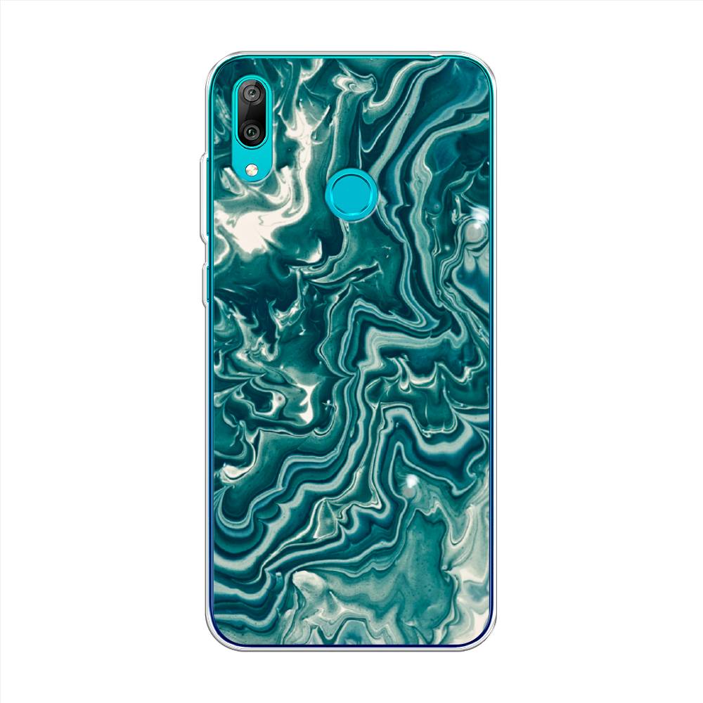

Чехол Awog на Huawei Y7 2019 "Минералы 4", Голубой, 68450-3