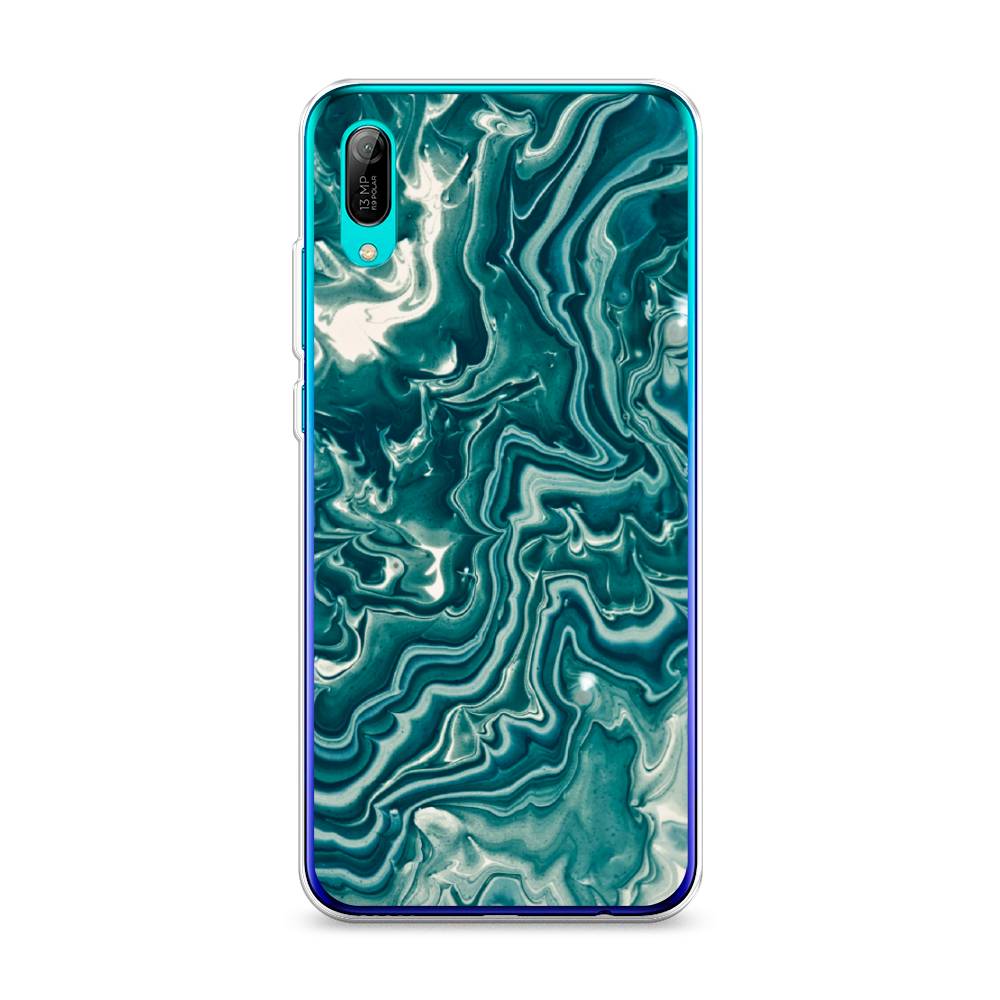 

Чехол Awog на Huawei Y6 Pro (Prime) 2019 "Минералы 4", Голубой, 68150-3