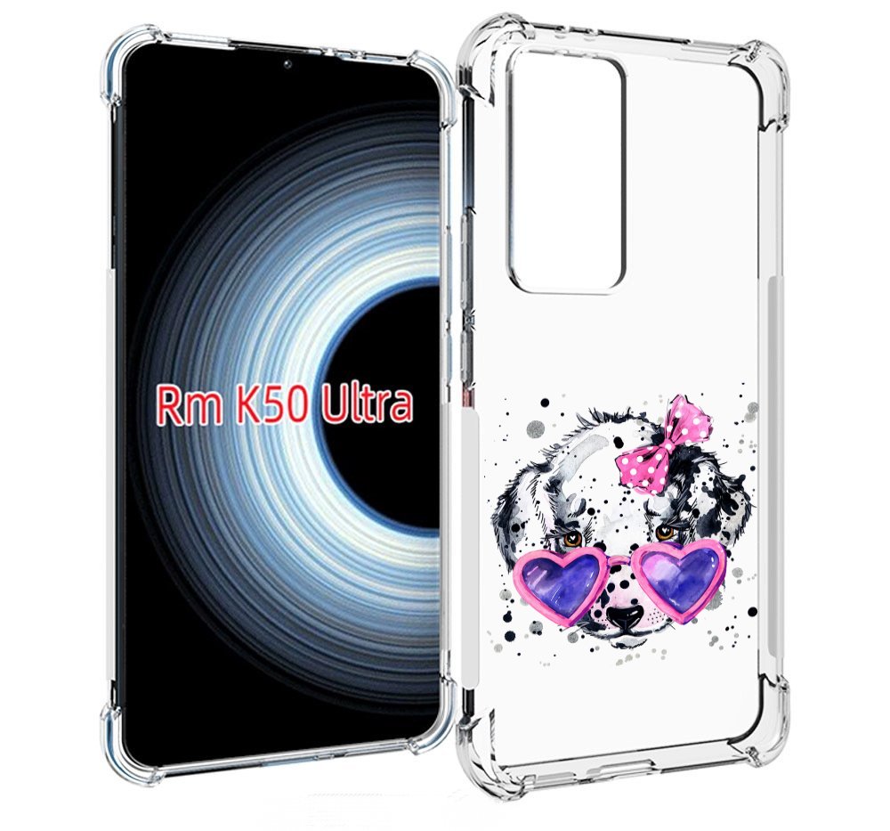 Чехол MyPads долматинец в очках для Xiaomi 12T / Redmi K50 Ultra