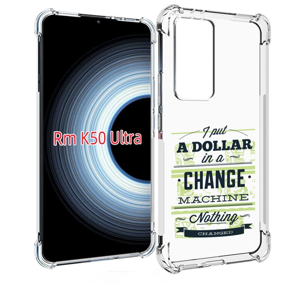 

Чехол MyPads доллар надпись для Xiaomi 12T / Redmi K50 Ultra, Прозрачный, Tocco