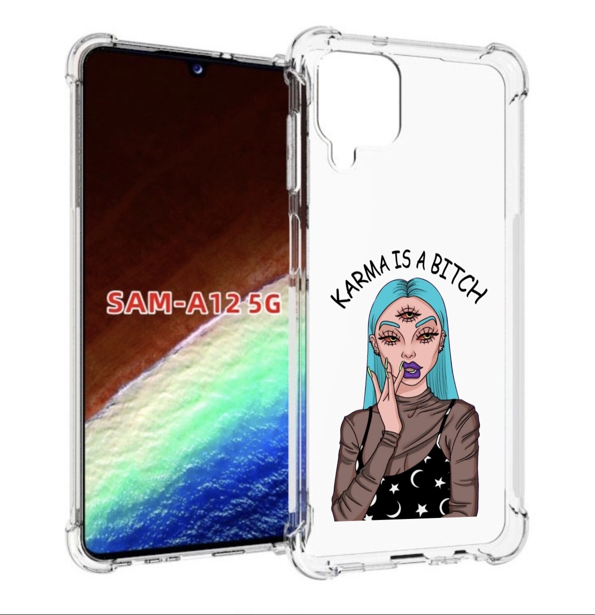 

Чехол MyPads плохая-карма женский для Samsung Galaxy A12 (SM-A125F) 2020/21, Прозрачный, Tocco
