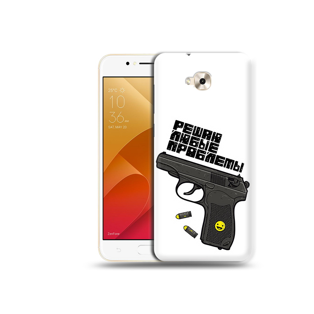 

Чехол MyPads Tocco для Asus ZenFone Live (ZB501KL) пистолет против проблем, Tocco