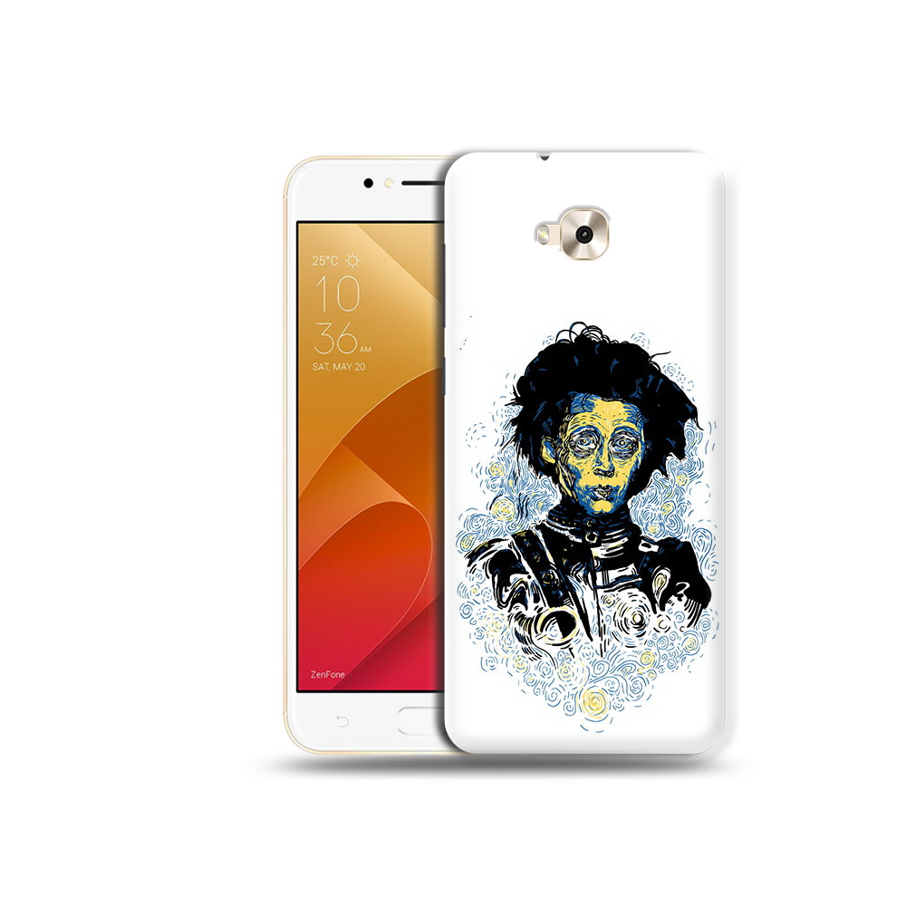 

Чехол MyPads Tocco для Asus ZenFone Live (ZB501KL) парень черно-белый абстракция, Tocco