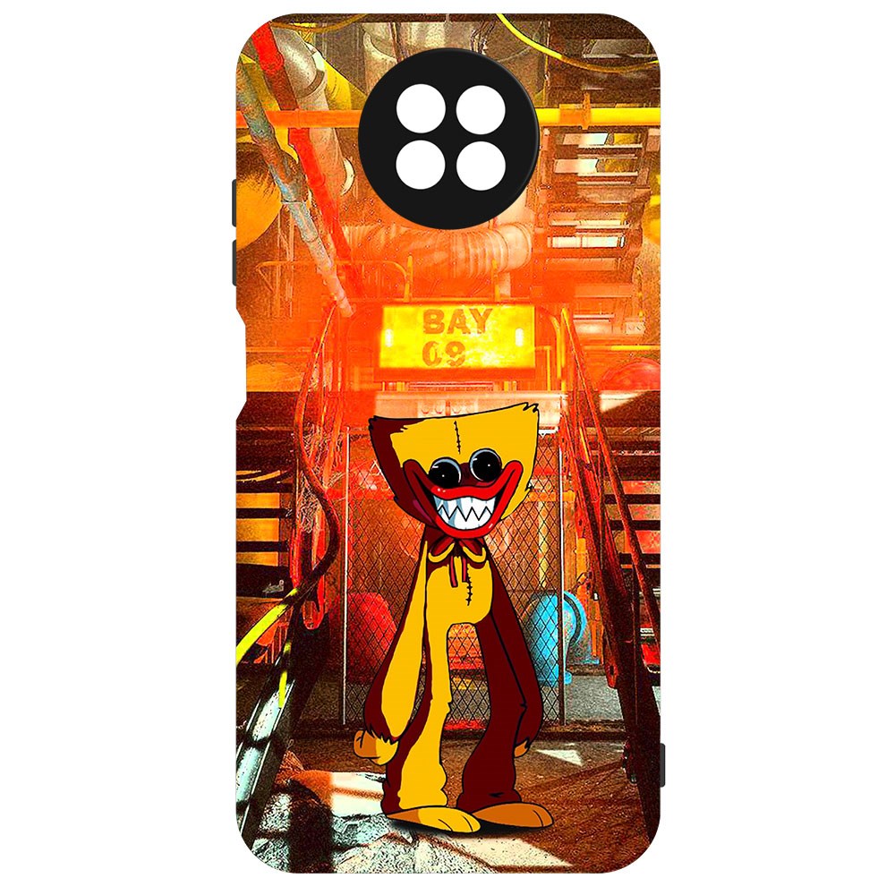 

Чехол-накладка Софт Хаги Ваги Желтый для Xiaomi Redmi Note 9T, Черный