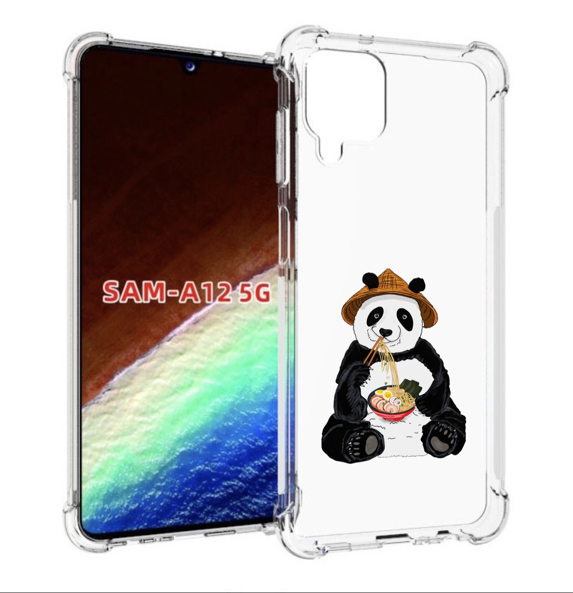 

Чехол MyPads панда-любит-лапшу для Samsung Galaxy A12 (SM-A125F) 2020/21, Прозрачный, Tocco