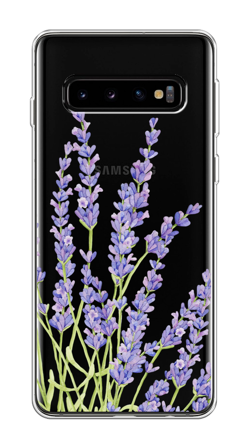 

Чехол на Samsung Galaxy S10 "Лавандовые стебли", Фиолетовый;зеленый, 27050-1