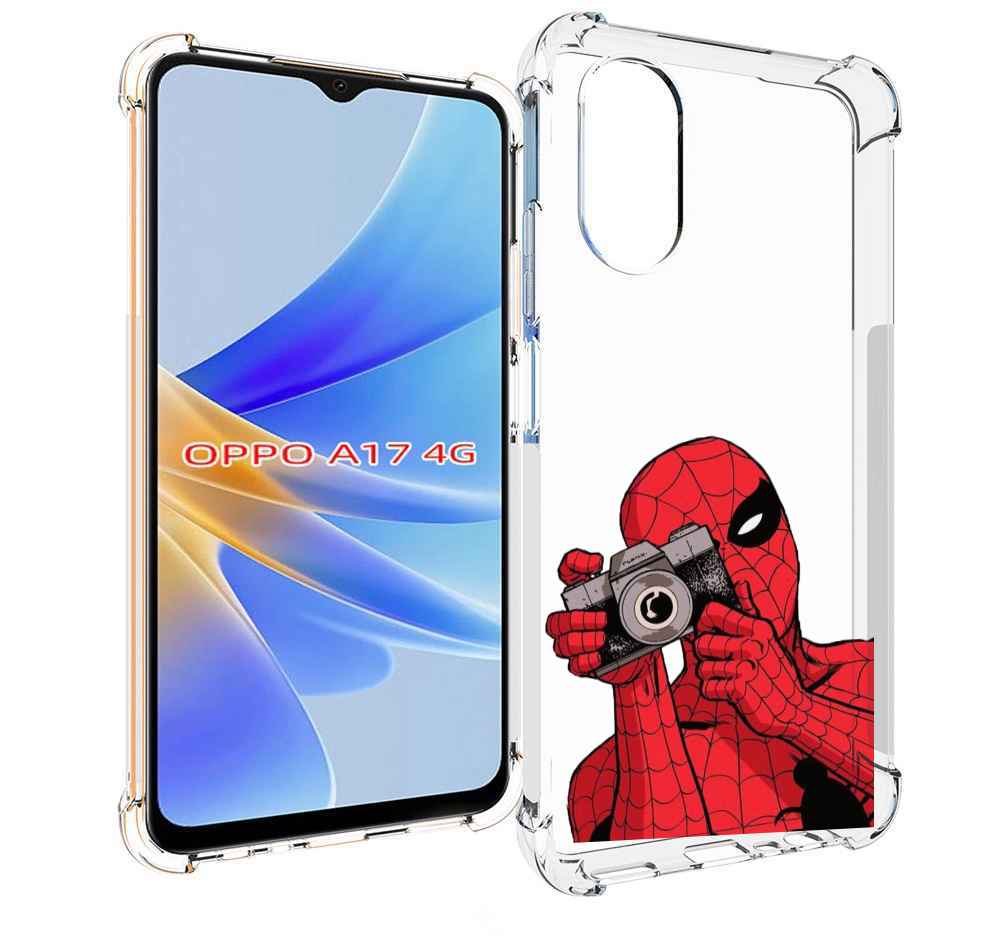 

Чехол MyPads человек паук фотограф детский для OPPO A17, Прозрачный, Tocco