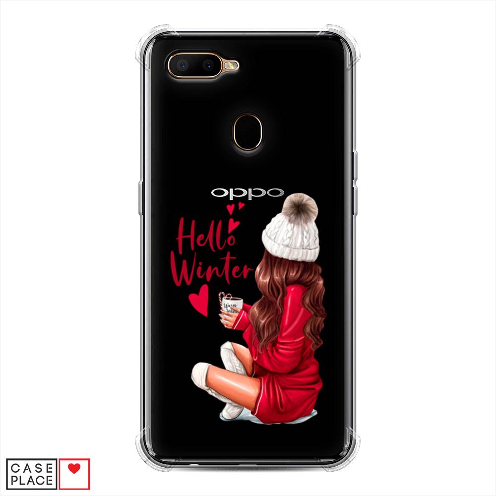 фото Противоударный силиконовый чехол "hello winter" на oppo a5s awog