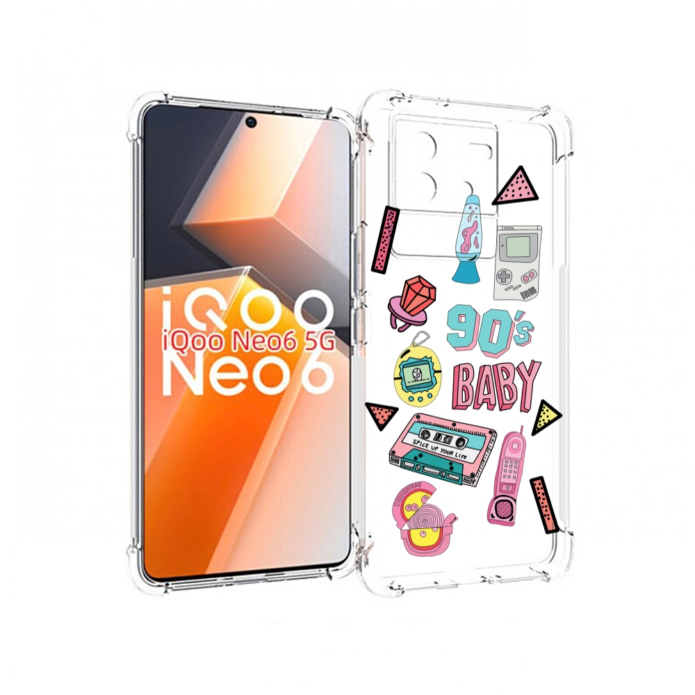 

Чехол MyPads гаджеты-90х для Vivo iQoo Neo 6 5G, Прозрачный, Tocco