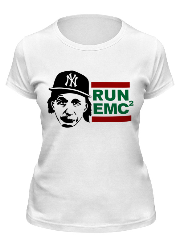 

Футболка женская Printio Run emc белая S, Белый, Run emc