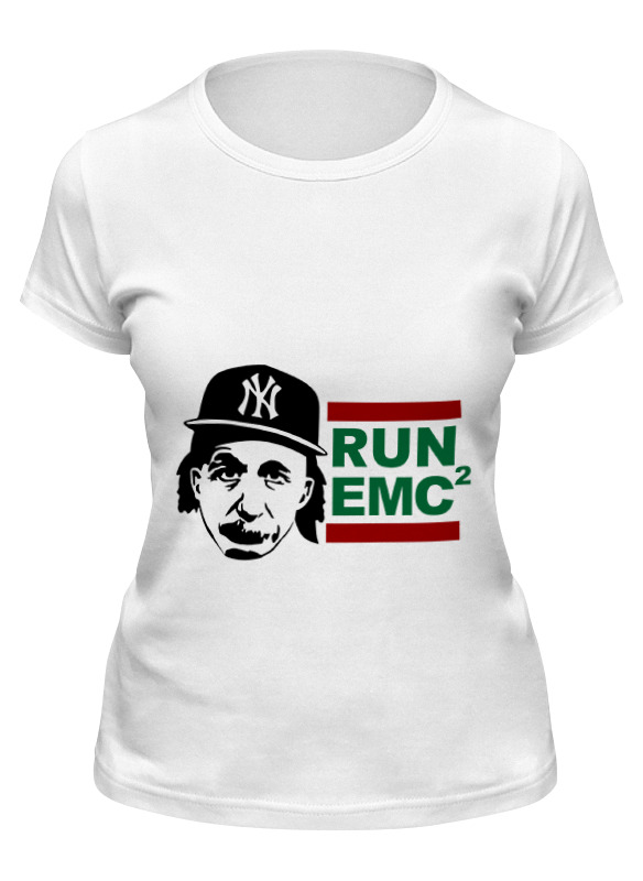 

Футболка женская Printio Run emc белая S, Белый, Run emc
