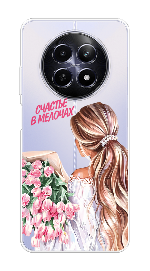 

Чехол на Realme 12 5G "Простые радости", Прозрачный;розовый;белый;бежевый, 2516450-1