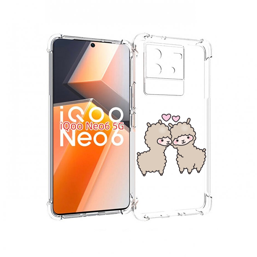 Чехол MyPads влюбленные-барашки для Vivo iQoo Neo 6 5G