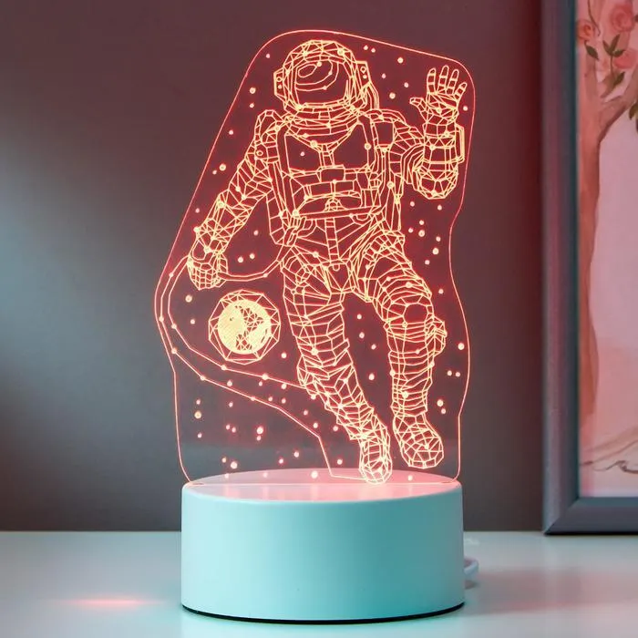 

Светильник Космонавт LED RGB от сети 9,5х10х21 см