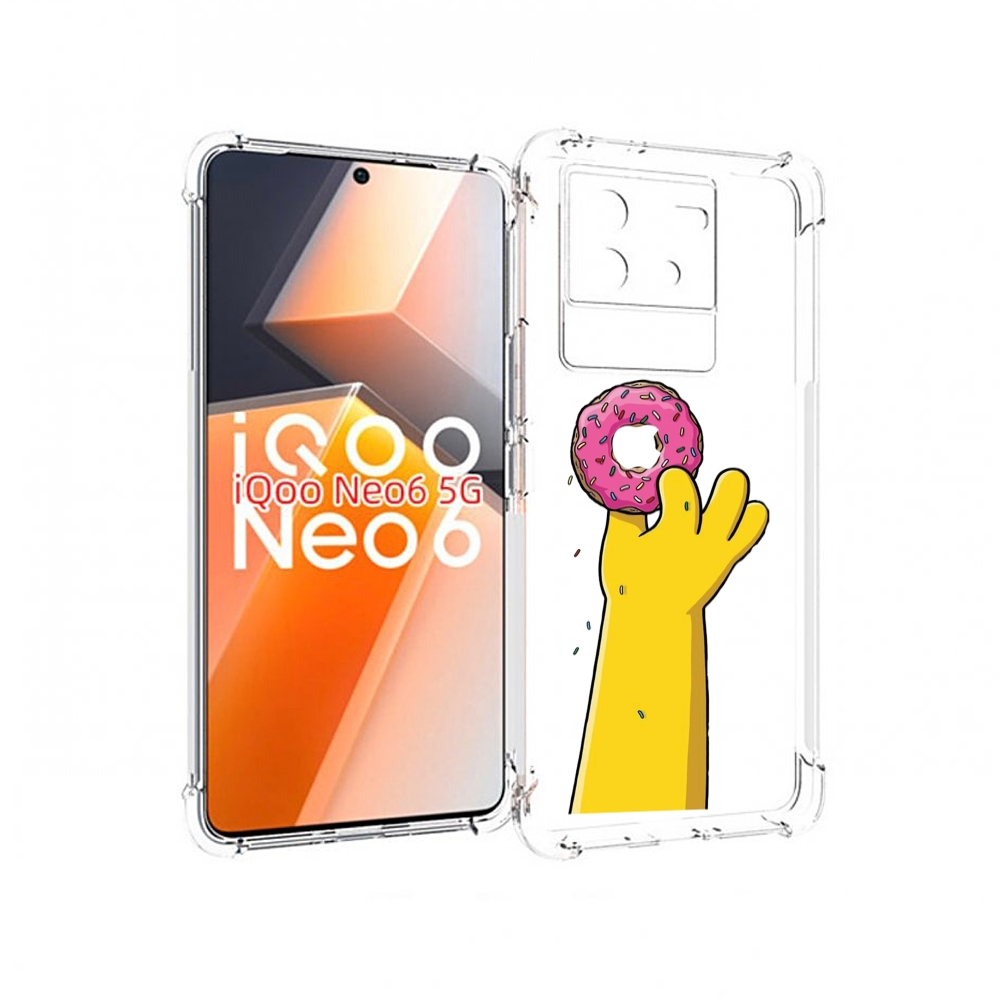 

Чехол MyPads вкусный-пончик для Vivo iQoo Neo 6 5G, Прозрачный, Tocco