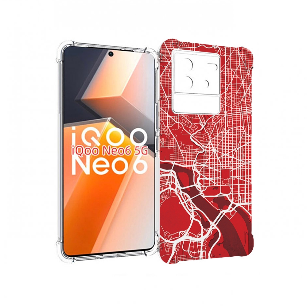 

Чехол MyPads векторная-карта для Vivo iQoo Neo 6 5G, Прозрачный, Tocco