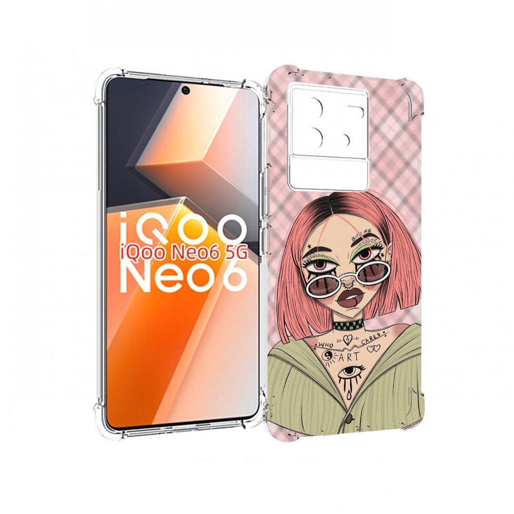 

Чехол MyPads бунтарка-девочка для Vivo iQoo Neo 6 5G, Прозрачный, Tocco