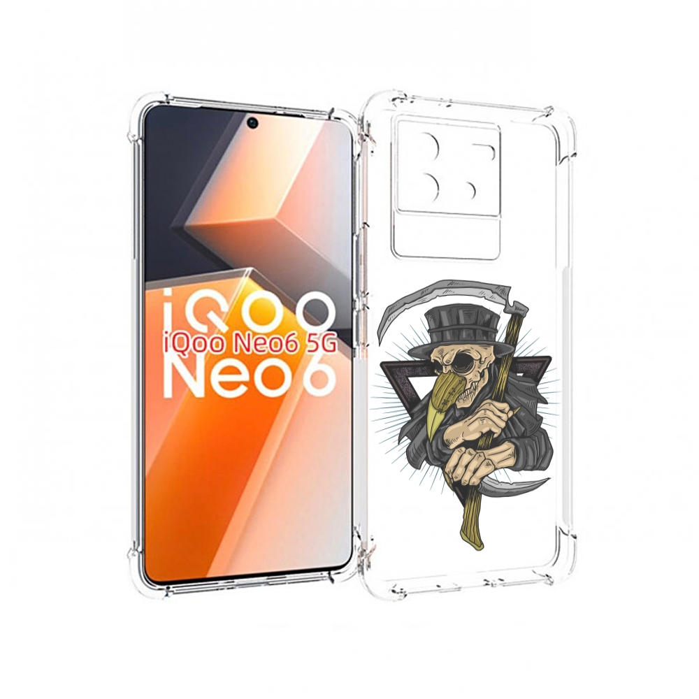 

Чехол MyPads борец-с-чумой для Vivo iQoo Neo 6 5G, Прозрачный, Tocco