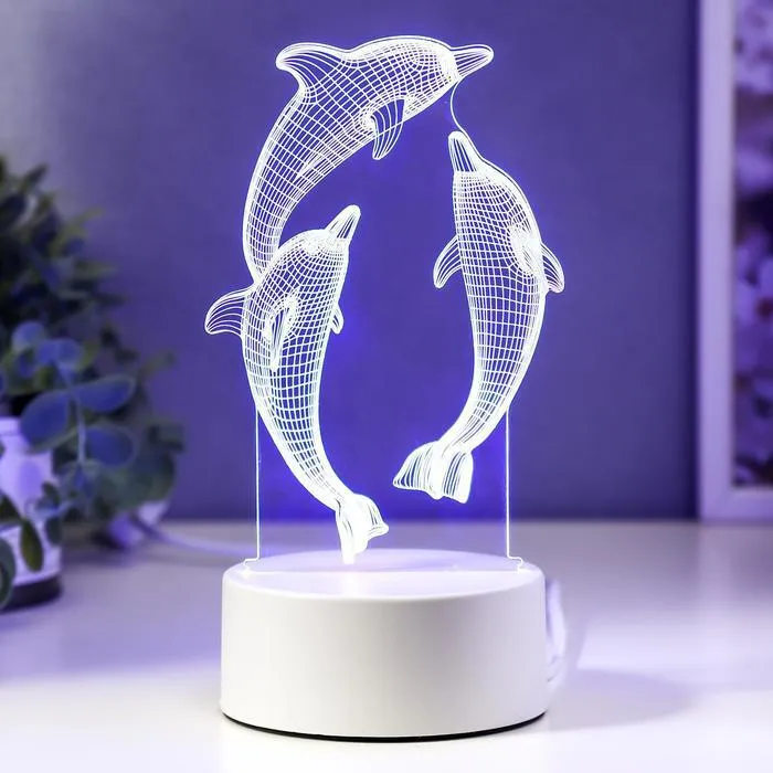 

Светильник Дельфины LED RGB от сети