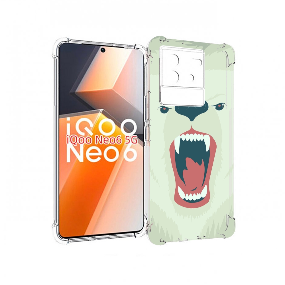 

Чехол MyPads белый-медведь для Vivo iQoo Neo 6 5G, Прозрачный, Tocco