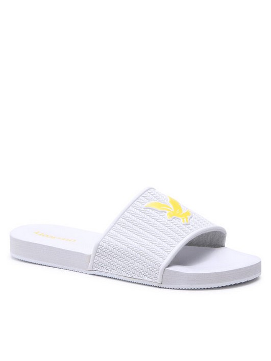 Сланцы мужские Lyle & Scott Easy Slide FW1407 белые 42 EU (доставка из-за рубежа)