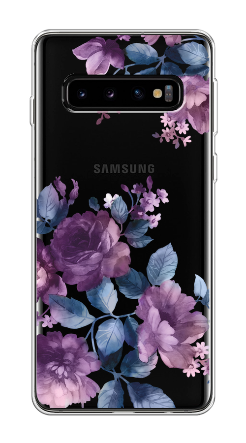 

Чехол на Samsung Galaxy S10 "Purple Blossoms", Синий;фиолетовый, 27050-1