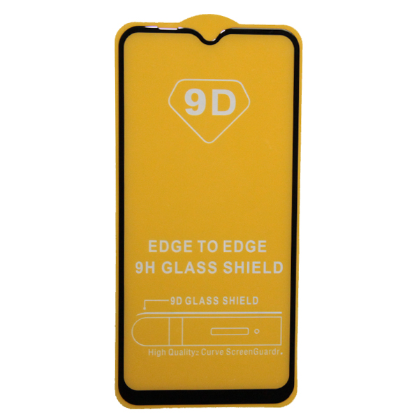 Защитное стекло для Samsung A105 (A10), M105 (M10) / Realme 3 (2,5D/полная наклейка) Black