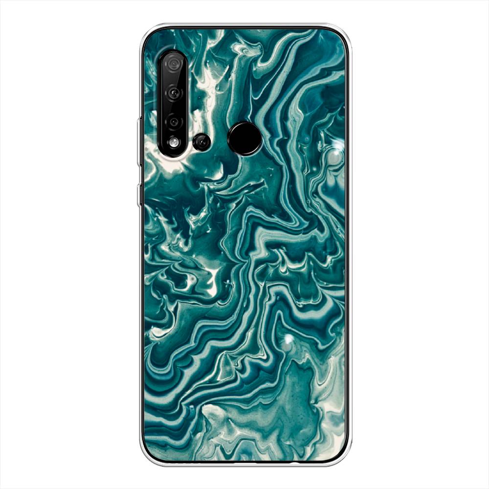 

Чехол Awog на Huawei Nova 5i "Минералы 4", Голубой, 69850-3