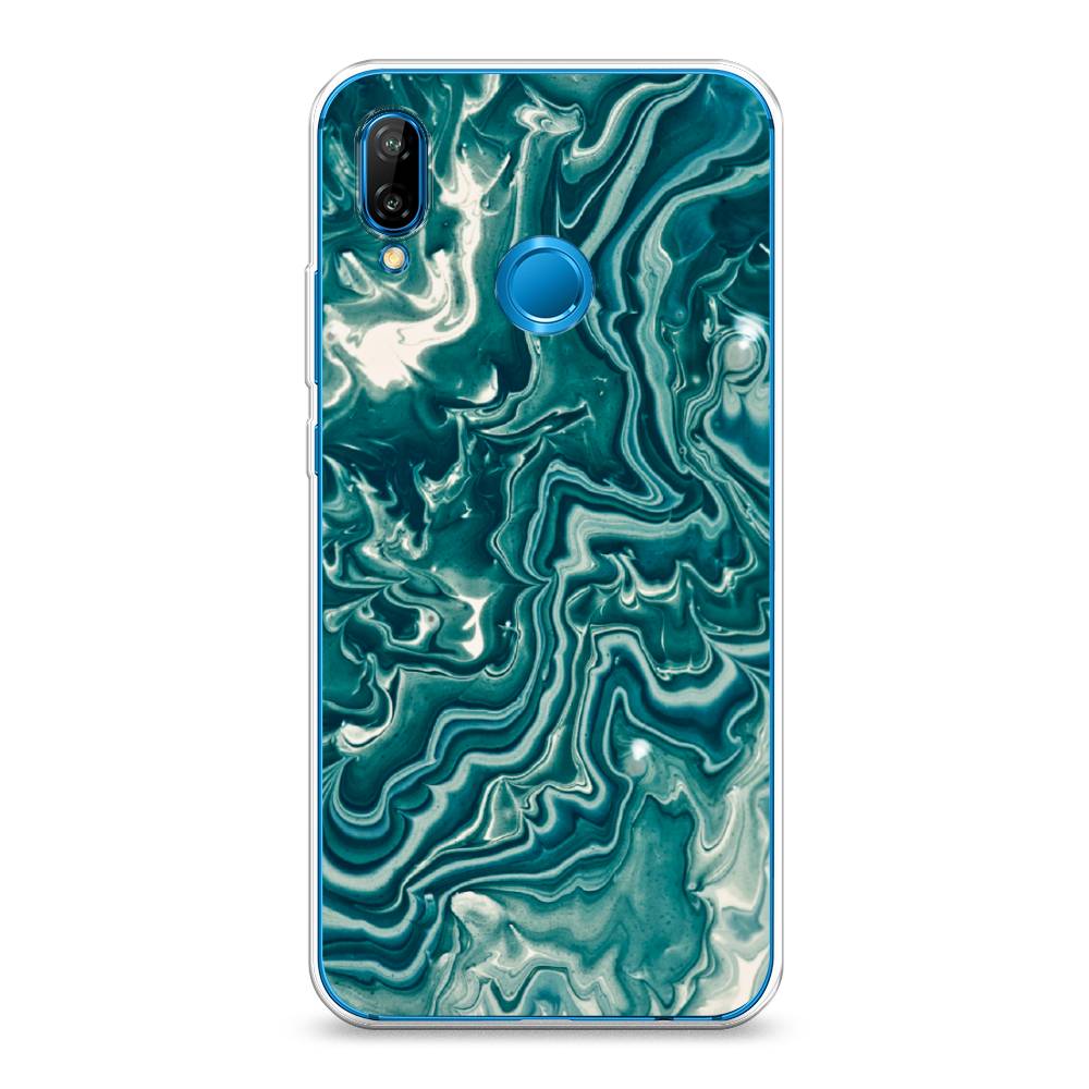 

Чехол Awog на Huawei Nova 3E "Минералы 4", Голубой, 65650-3