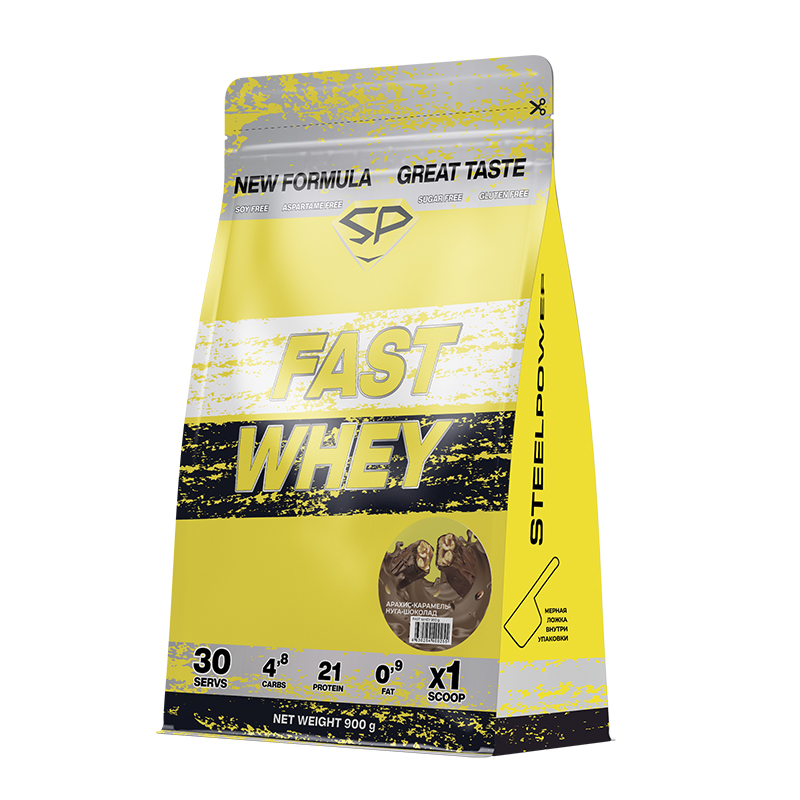 

Протеин сывороточный STEEL POWER Fast Whey Protein, Сникерс, пакет 900г, Fast Whey