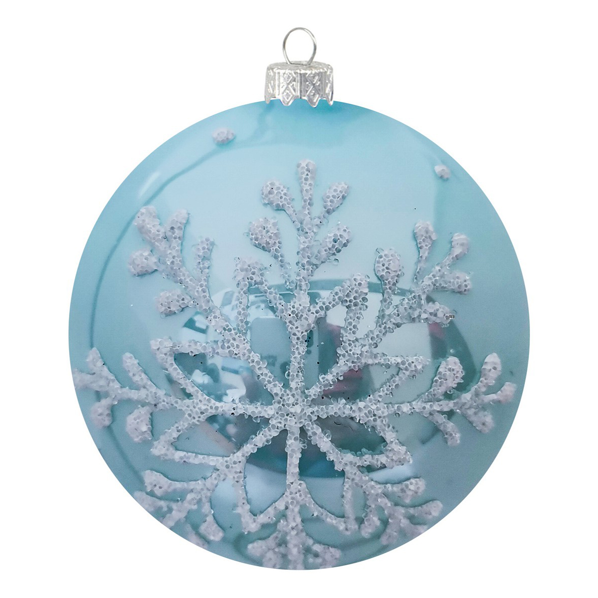 

Шар на ель Коломеев Снежинка бисерная 8 см в ассортименте