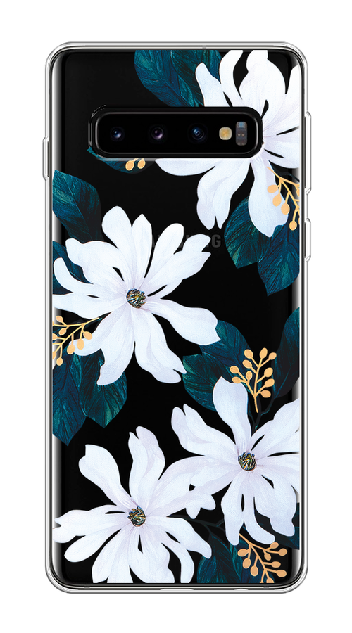 

Чехол на Samsung Galaxy S10 "Delilah Flower", Зеленый;белый, 27050-1