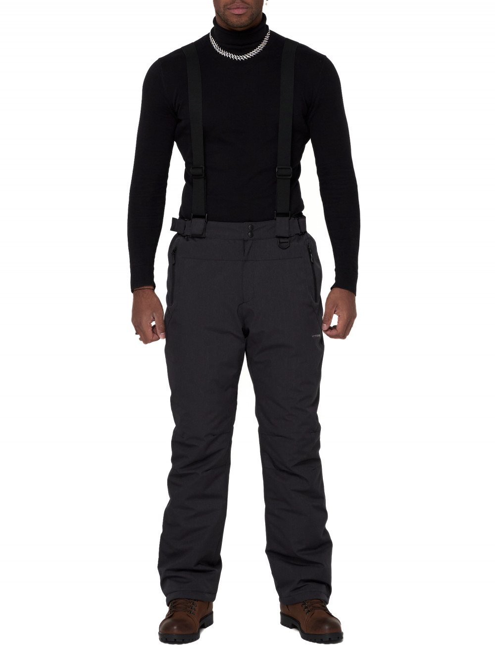 Полукомбинезон брюки горнолыжные мужские AD2284Ch черного цвета, 56