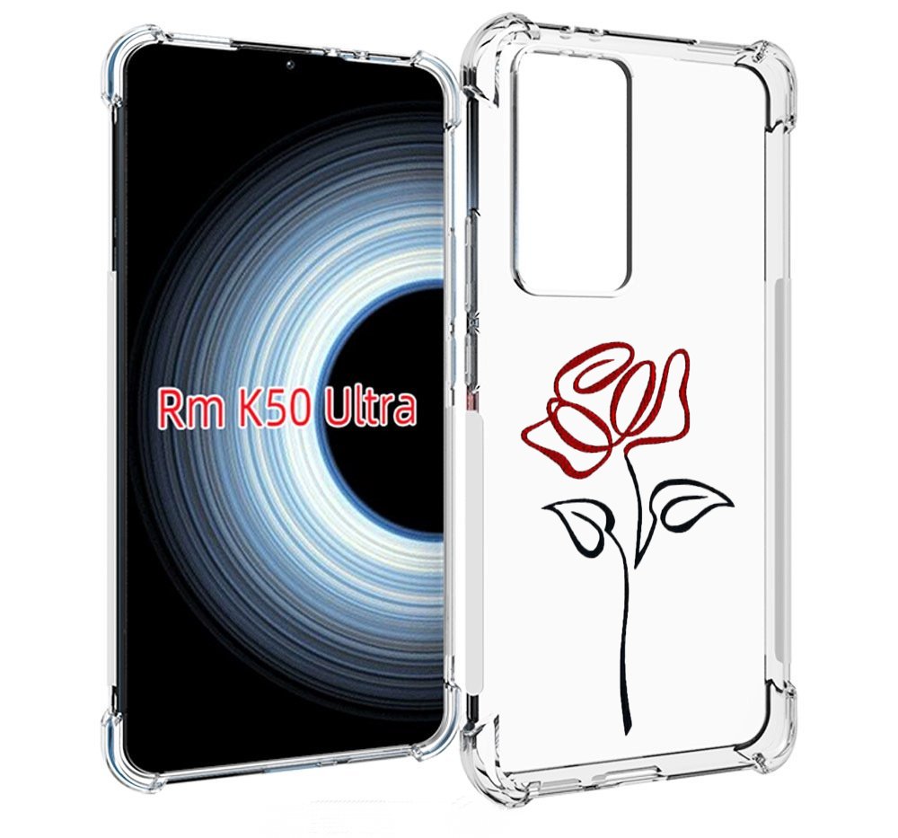 

Чехол MyPads цветок в одну линию для Xiaomi 12T / Redmi K50 Ultra, Прозрачный, Tocco