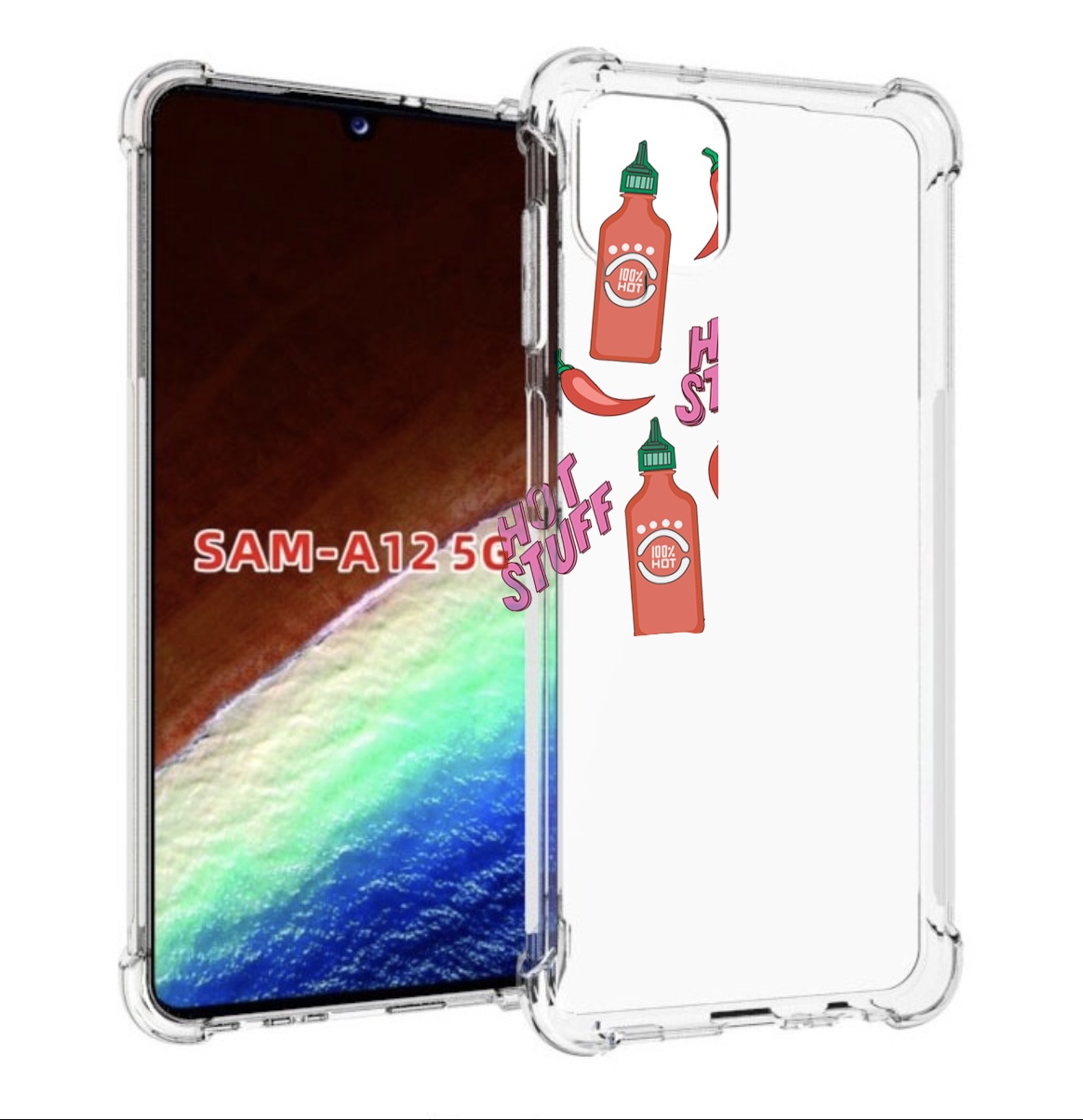 

Чехол MyPads острые-перчики для Samsung Galaxy A12 (SM-A125F) 2020/21/A12 Nacho SM-A127F, Прозрачный, Tocco