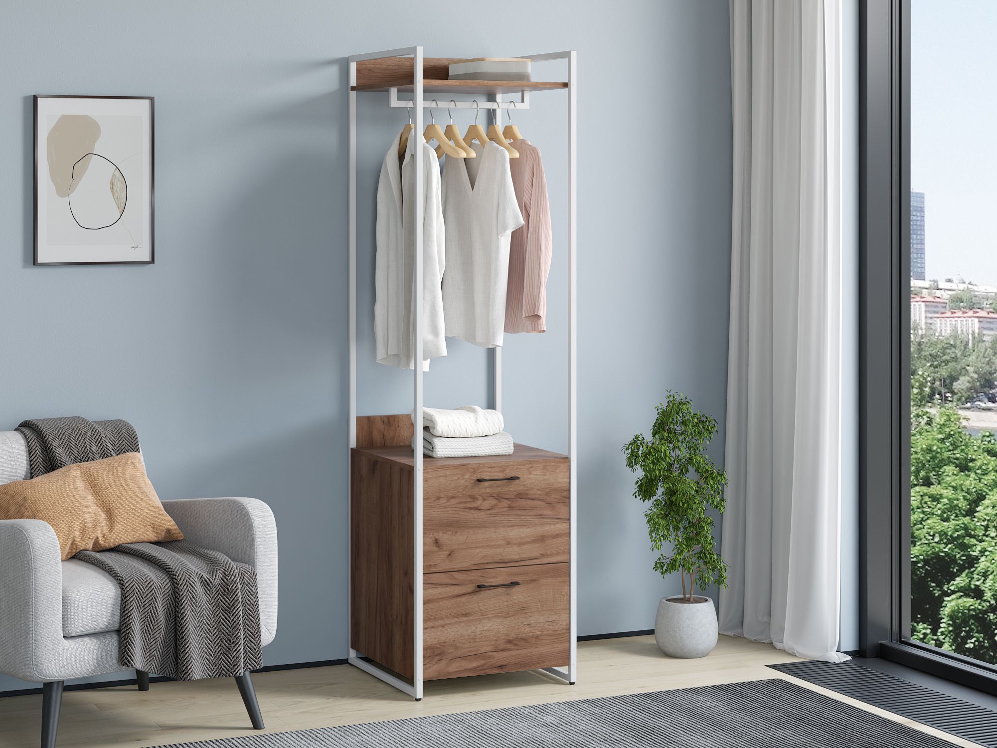 

Стеллаж 4 Сезона Urban Лофт 55x200 06 Белый, Дуб крафт табак, Белый;коричневый, Urban Лофт