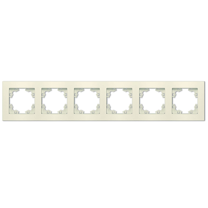 

Рамка 6-м Афина универс. сл. кость (ivory) Universal A1043-I, Бежевый
