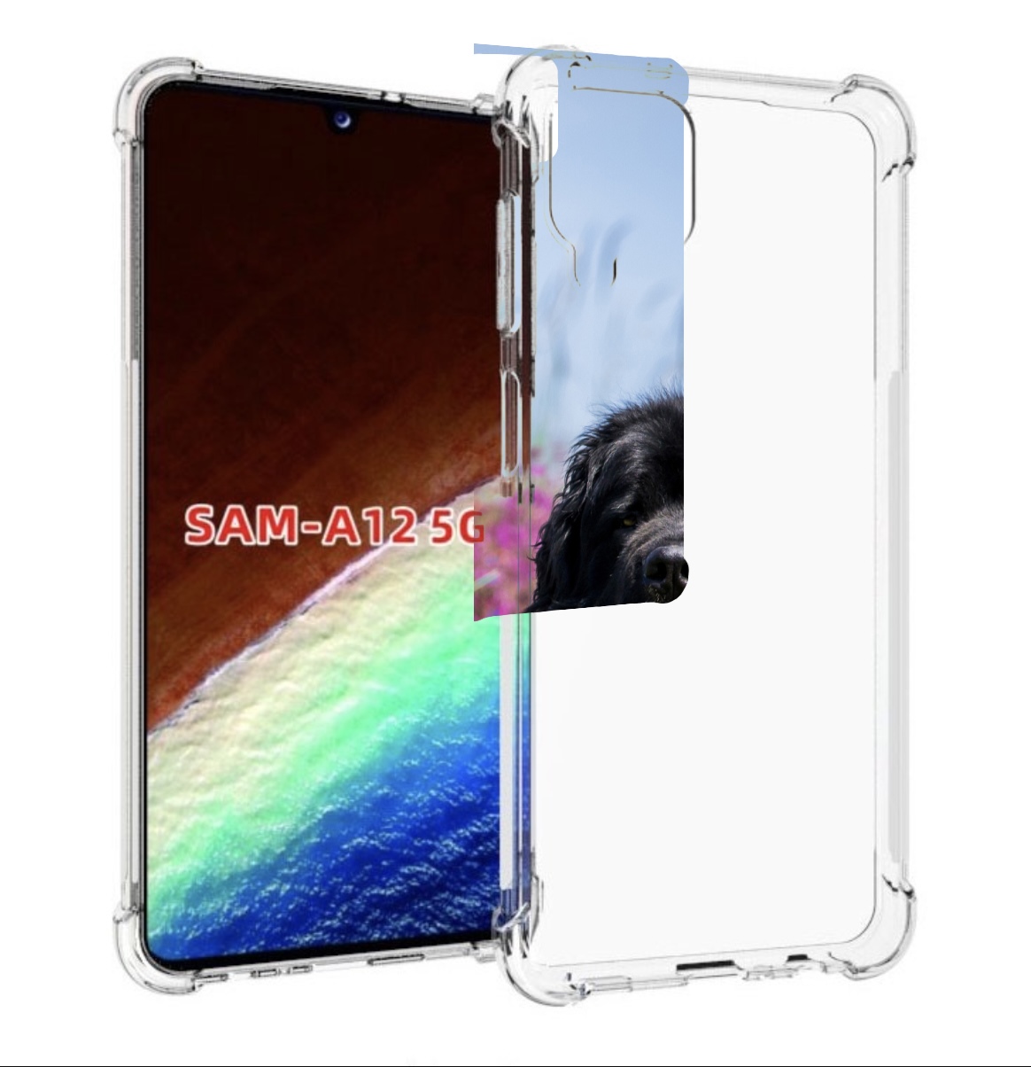 

Чехол MyPads ньюфаундлед для Samsung Galaxy A12 (SM-A125F) 2020/21/A12 Nacho SM-A127F, Прозрачный, Tocco