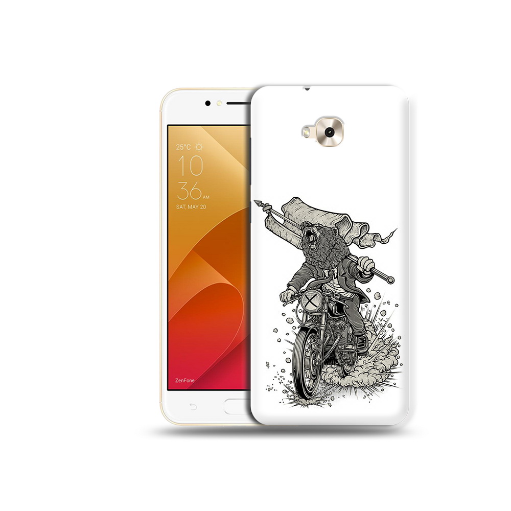 

Чехол MyPads Tocco для Asus ZenFone Live (ZB501KL) медведь на мотоцикле (PT109094.653.467), Tocco