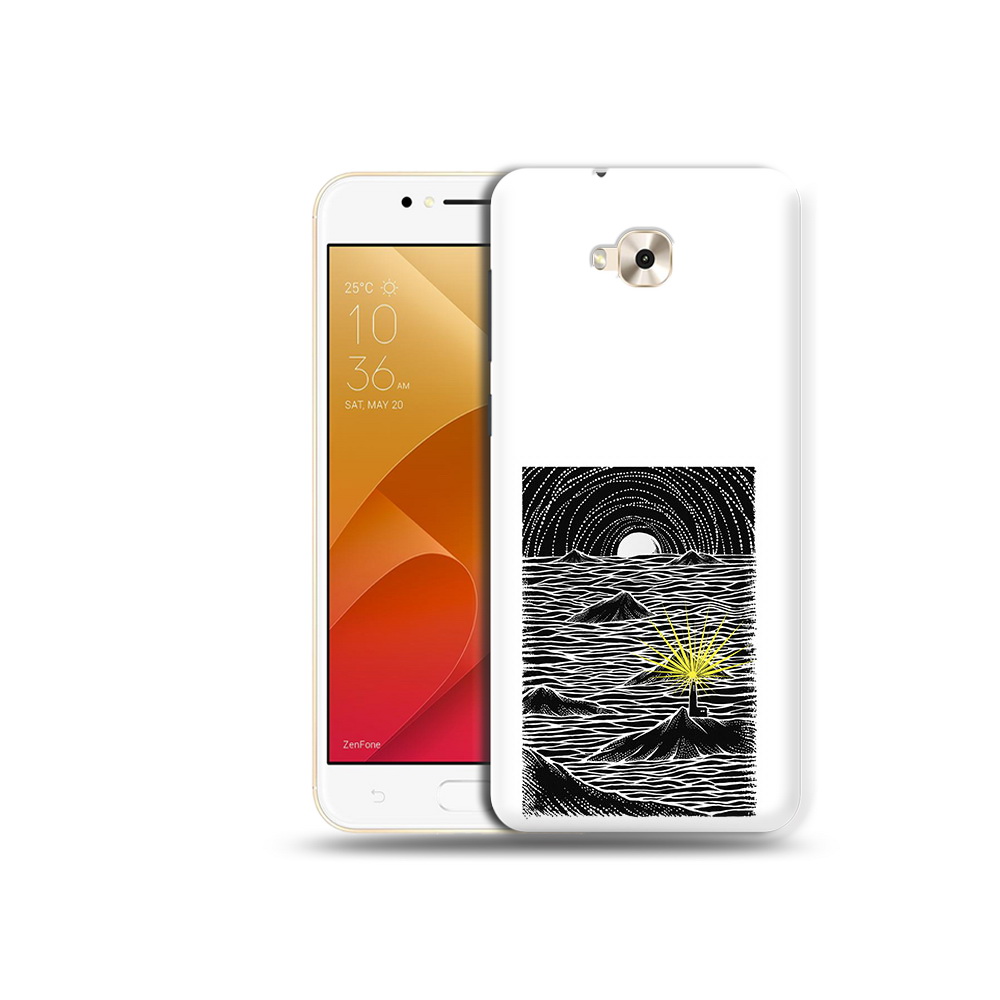 

Чехол MyPads Tocco для Asus ZenFone Live (ZB501KL) маяк в черно белом море, Tocco